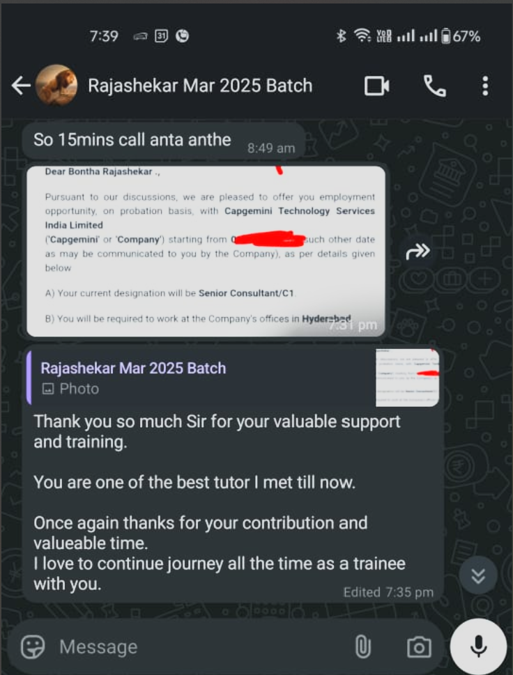 Student Success Story - Tech Lead