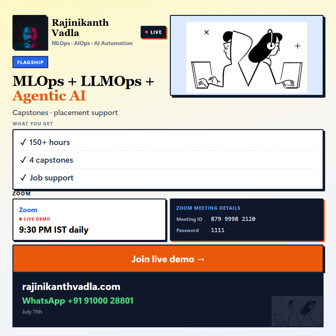 MLOps + Agentic AI Masterclass square